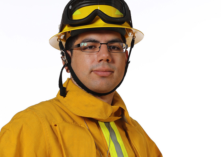 male fire fighter