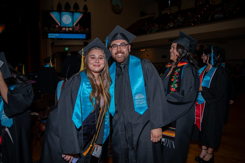 Students at graduation