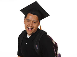 smiling male graduate